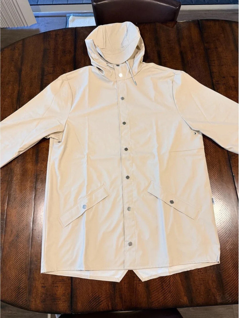 RAINS Jacket W3 Dune  Waterproof Hooded Rain Jacket Unisex Extra Large NWT